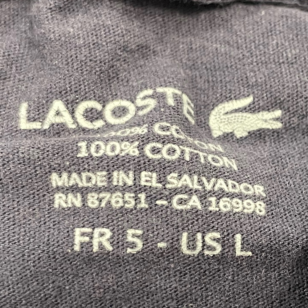 Lacoste Navy Blue Hoodie size Large - Picture 9 of 9